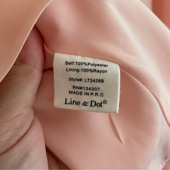 REVOLVE LINE & DOT Boho Silky Wrap Blouse in Blush Pink - Size Small - Picture 10 of 13